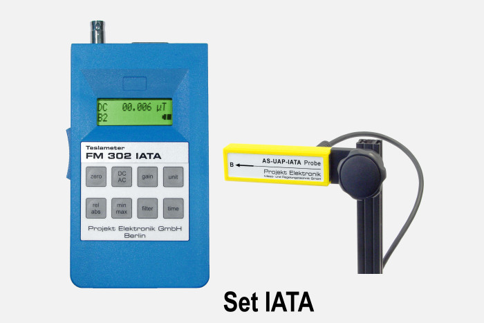 Magnetfeldmessung für Luftfracht per Set IATA